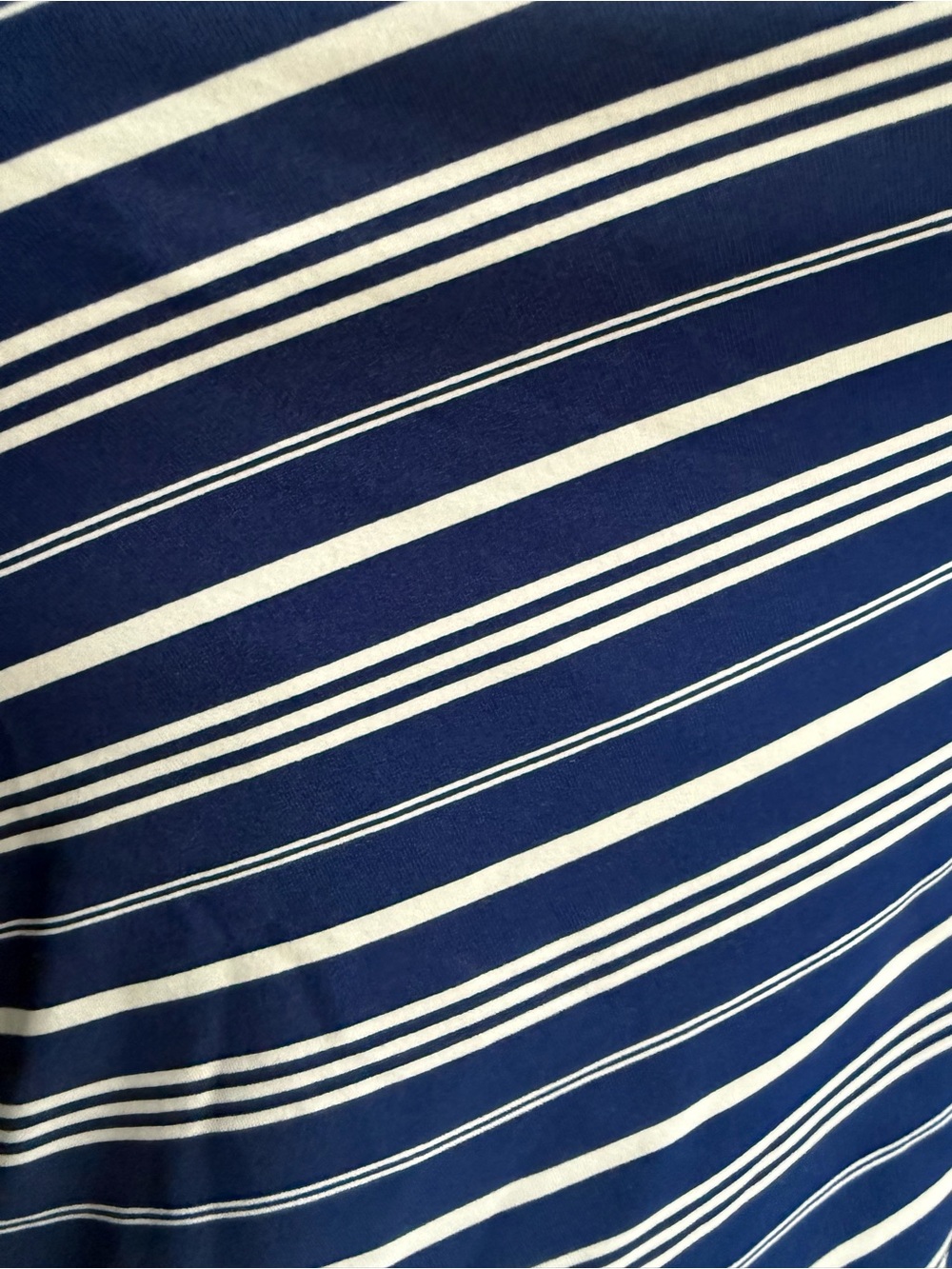 Ralph Lauren Nautical One-Shoulder Swimsuit Blue White Striped Gold Logo Ring - Picture 5 of 5